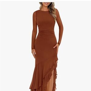 BTFBM Rust Long Sleeve Dress
